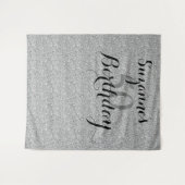 Vijftig 50ste verjaardag Zilveren glitter Party De Wandkleed (Voorkant (horizontaal))