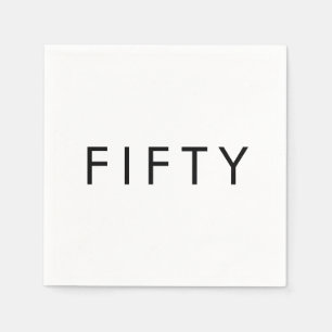 Vijftig 50ste verpartij servet