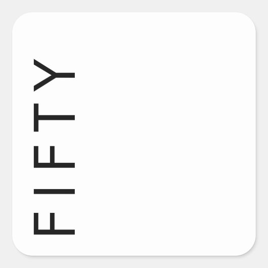 Vijftig 50ste verpartij vierkante sticker (Voorkant)