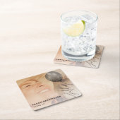 Vijftig Ballonsnaren | Foto 50ste verjaardagsfeest Kartonnen Onderzetters (Insitu)