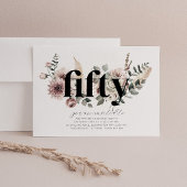 Vijftig Bloemen - 50ste Verjaardag Uitnodiging