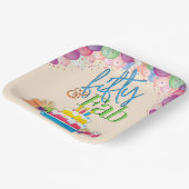 Vijftig en Fab Kleurrijk Verjaardagsfeest Papieren Bordje (Gebogen)