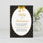 Vijftig en Fabulair met gouden sterren Kaart (Staand voorkant)