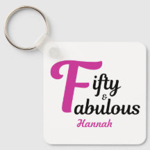 Vijftig en fabuleus Happy 50th Birthday Pink Accen