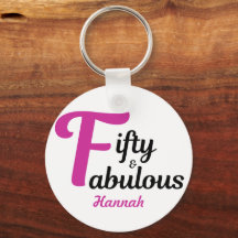 Vijftig en fabuleus Happy 50th Birthday Pink Accen