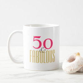 Vijftig en Fabulous 50 jarig Koffiemok
