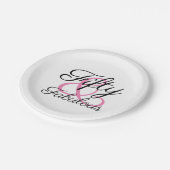 Vijftig en Fabulous 50e verjaardag van de geboorte Papieren Bordje (Gekanteld)