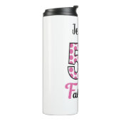 Vijftig en Fabulous 50e verjaardag van de geboorte Thermosbeker (Gedraaid links)