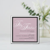 Vijftig en Fabulous 50e verjaardag van de uitnodig Kaart (Staand voorkant)