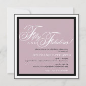 Vijftig en Fabulous 50e verjaardag van de uitnodig Kaart (Voorkant)