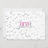 Vijftig en Fabulous 50e verjaardag van de Uitnodig Kaart (Achterkant)