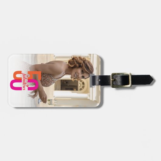 Vijftig en Fabulous 50ste verjaardag Bagagelabel (Voorkant horizontaal)