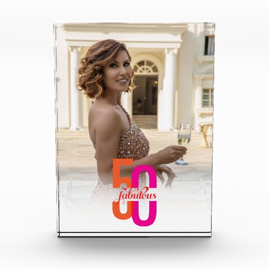 Vijftig en Fabulous 50ste verjaardag Fotoblokken (Voorkant)