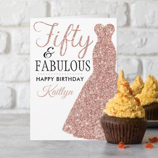 Vijftig en Fabulous 50ste verjaardag Kaart