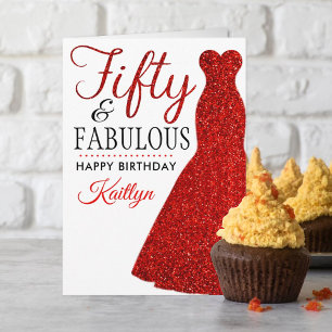 Vijftig en Fabulous 50ste verjaardag Kaart