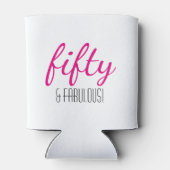 Vijftig en Fabulous 50ste Verjaardag Koelbox Blikjeskoeler (Achterkant)