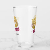 Vijftig en Fabulous 50ste verjaardag Roze en Goud Glas (Rechts)