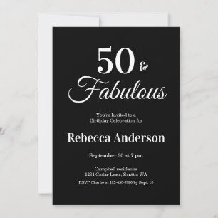 Vijftig en Fabulous 50ste Verjaardagsfeest Kaart