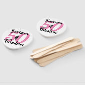 Vijftig en Fabulous 50ste Verjaardagsfeestje Custo Handwaaier (Niet-gemonteerd)