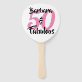 Vijftig en Fabulous 50ste Verjaardagsfeestje Custo Handwaaier (Voorkant)