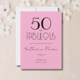 Vijftig en Fabulous 50ste Verjaardagsfeestje  Kaart