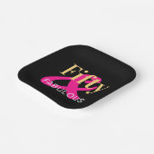 Vijftig en Fabulous 50th Verjaardag Zwart Goud Roz Papieren Bordje (Gebogen)