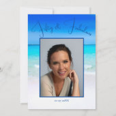 Vijftig en Fabulous Beach Foto Verjaardag Kaart (Achterkant)