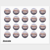 Vijftig en Fabulous Beach Sunset Ronde Sticker (Vel)