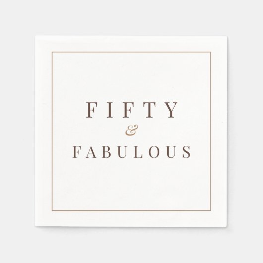Vijftig en Fabulous Birthday Party Servet (Voorkant)