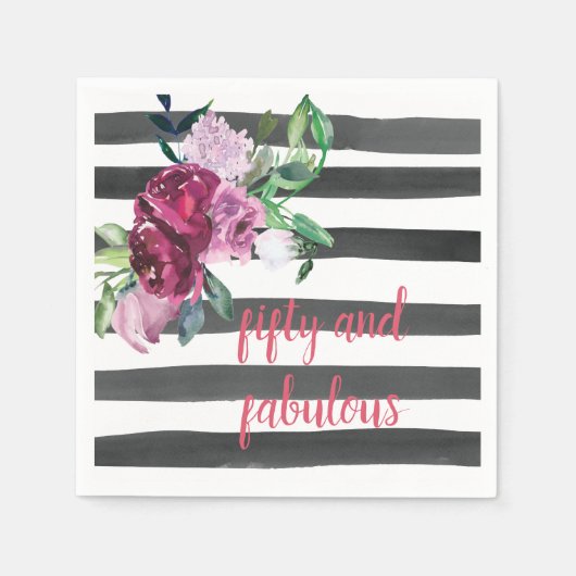 Vijftig en Fabulous Birthday Party Servet (Voorkant)
