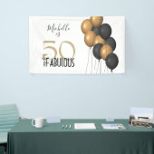 Vijftig en Fabulous Birthday Party Spandoek (Beurs)
