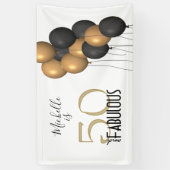 Vijftig en Fabulous Birthday Party Spandoek (Verticaal)