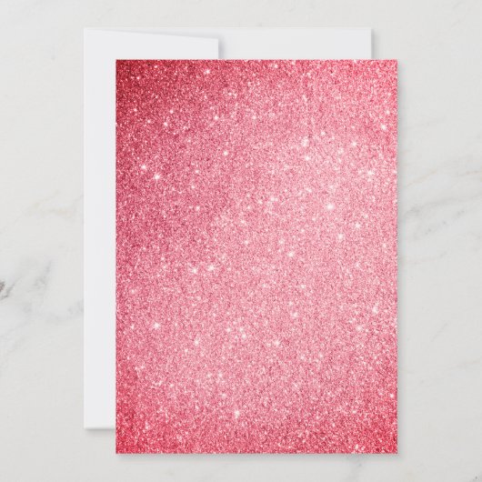 Vijftig en Fabulous Black en Roze glitter Birthday Kaart (Achterkant)