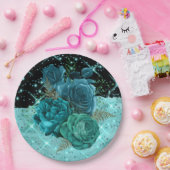 Vijftig en Fabulous | Blauwgroen 50e geboortedagon Papieren Bordje (Feest)