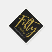 Vijftig en Fabulous Bold Script 50ste verjaardagsf Servet (Hoek)