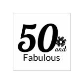 Vijftig en Fabulous Celebration | Rubberstempel (Afrduk)
