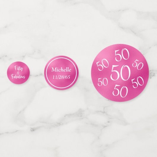 Vijftig en Fabulous Confetti (Achterkanten)