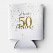 Vijftig en Fabulous Elegant Script Blikjeskoeler (Voorkant)