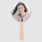 Vijftig en Fabulous Floral 50ste verjaardag Handwaaier (Achterkant)