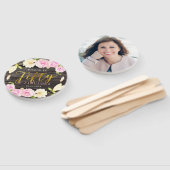 Vijftig en Fabulous Floral 50ste verjaardag Handwaaier (Niet-gemonteerd)