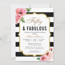 Vijftig en Fabulous Floral 50ste verjaardag van de