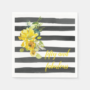 Vijftig en Fabulous Floral Birthday Party Servet