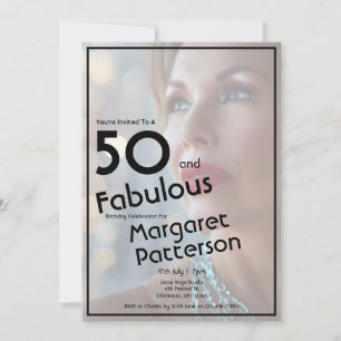 Vijftig en Fabulous Foto 50e Verjaardagsfeestje Kaart