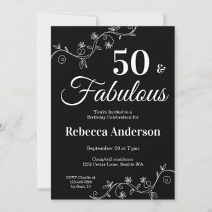 Vijftig en Fabulous Foto 50ste Verjaardagsfeest Kaart