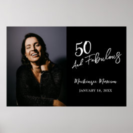 Vijftig en Fabulous Foto 50ste Verjaardagsfeest Poster