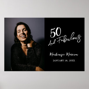 Vijftig en Fabulous Foto 50ste Verjaardagsfeest Poster