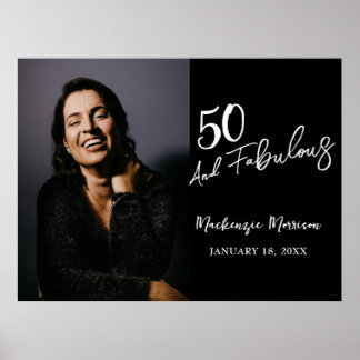 Vijftig en Fabulous Foto 50ste Verjaardagsfeest Poster
