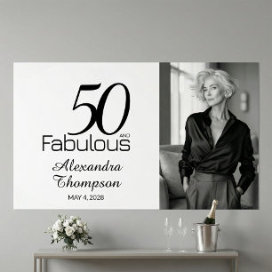Vijftig en Fabulous Foto 50ste Verjaardagsfeest Poster