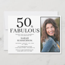 Vijftig en Fabulous Foto 50ste Verjaardagsfeestje