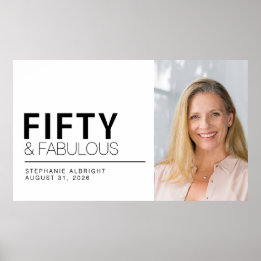 Vijftig en Fabulous Foto 50ste verjaardagsfeestje Poster